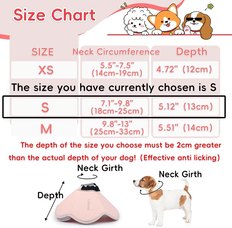 TZBEINN Soft Dog Cone Collar Alternative for Small Dogs(Adult Yorkshire Adult Chihuahua), Adjustable Protective Dog Head Recovery Cone, Elizabethan Comfortable Neck Pillow Cone After Surgery Anti Licking - Image 4